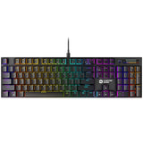 CANYON Hazard Black Wired Mechanical Gaming Keyboard - 108 Rainbow LED, 104 Keys, 1.8m Cable