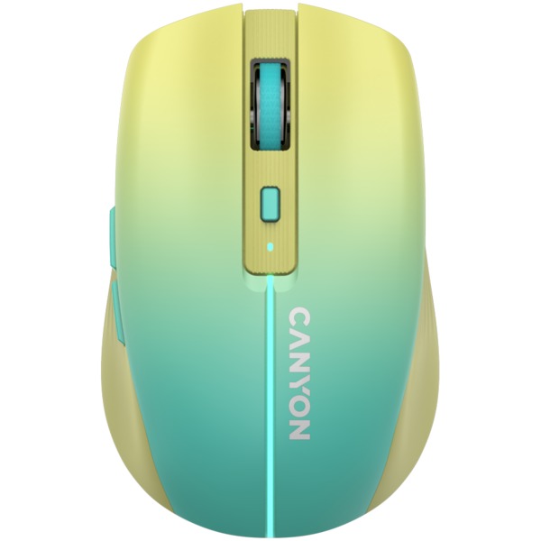 CANYON MW-44 Wireless Rechargeable Mouse - Yellow & Blue