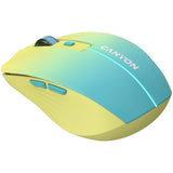CANYON MW-44 Wireless Rechargeable Mouse - Yellow & Blue