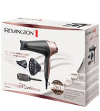 Remington - Curl and Straight Confidence Hair Dryer - D5706 - 2200 W - Number of temperature settings 3 - Ionic function - Diffuser nozzle - Black