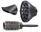 Remington - Curl and Straight Confidence Hair Dryer - D5706 - 2200 W - Number of temperature settings 3 - Ionic function - Diffuser nozzle - Black