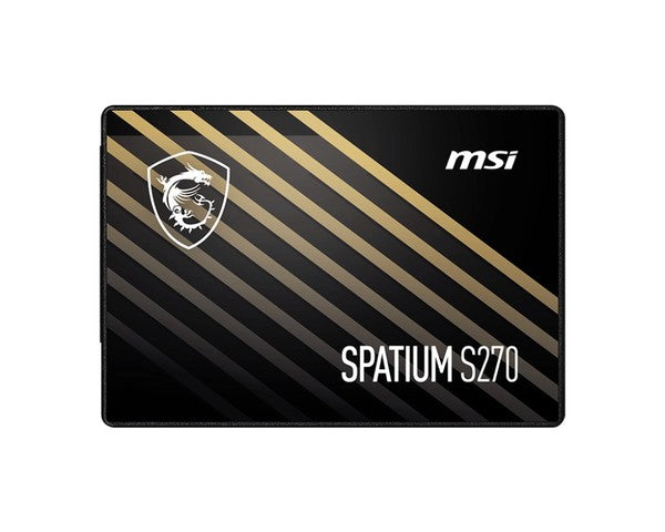 SSD-MSI-SPATIUM S270-960GB-SATA-3D D-Write speed 450 MBytes/sec-Read speed 500 MBytes/sec-2,5"-TBW 500 TB-MTBF 2000000 hours-S7...