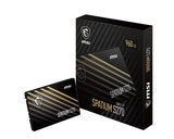 SSD-MSI-SPATIUM S270-960GB-SATA-3D D-Write speed 450 MBytes/sec-Read speed 500 MBytes/sec-2,5"-TBW 500 TB-MTBF 2000000 hours-S7...