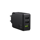 GREEN CELL ChargeSource 30W 3-Port USB Wall Charger with Ultra Charge & Smart Charge
