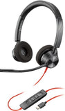 HP Poly Blackwire 3320 Stereo USB-C Headset with USB-C/A Adapter