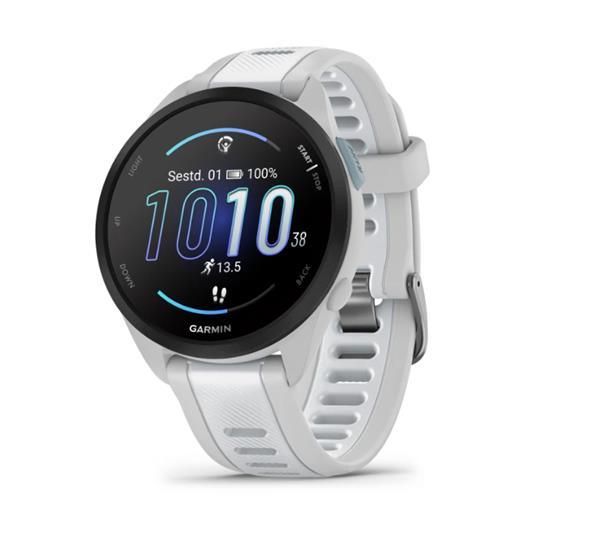 Garmin Forerunner 165 Smartwatches, Misty Grey/White Stone