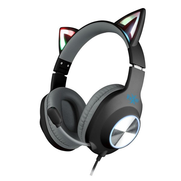 Foxxray FXR-BAL-62 BK ShinyCat Wired Gaming Headset - Black/Grey