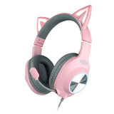 Foxxray FXR-BAL-62 PK ShinyCat Wired Gaming Headset - Pink/Grey