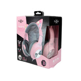 Foxxray FXR-BAL-62 PK ShinyCat Wired Gaming Headset - Pink/Grey