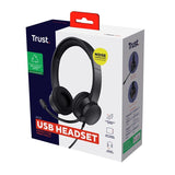 Trust Ayda Handsfree Wired With Bow Calls / Music USB Type A Black