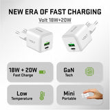 USB 20W USB-C/USB-A Power Delivery 3.0 QC3.0 Wall Charger