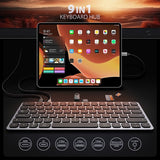 AXAGON HMC-KB USB-C 5Gbps Keyboard Hub with HDMI 4K/60Hz, PD 100W, Audio, US Layout