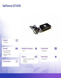 Graphics Card GeForce GT 610 1GB DDR3 DVI HDMI VGA LP V5