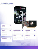 Graphics Card GeForce GT 730 1GB DDR3 64Bit DVI HDMI VGA LP Fan V1