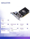 Graphics Card GeForce GT 210 512MB DDR3 DVI HDMI VGA LP V2