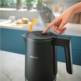 Philips Kettle - HD9395/90 - Electric - 2200 W - 1.7 L - Plastic/Stainless Steel - 360° rotational base - Black