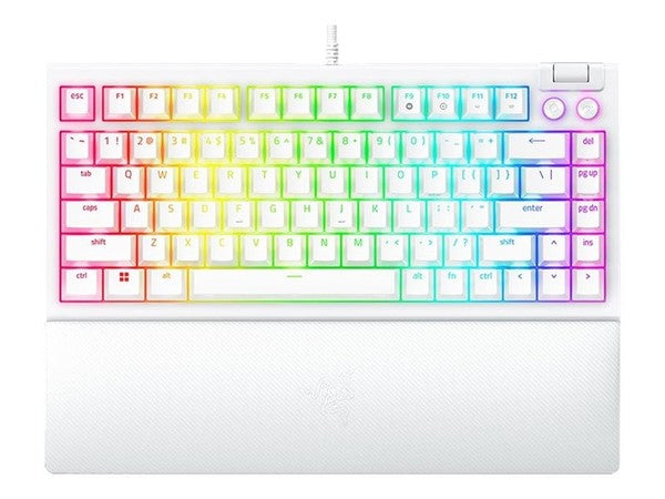 Razer BlackWidow V4 75% Wired Gaming Keyboard with Mechanical Switches - White