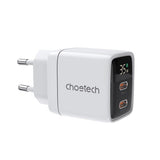 CHOETECH 65W GaN USB-C & USB-A PD/QC Wall Charger