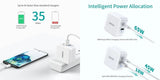 CHOETECH 65W GaN USB-C & USB-A PD/QC Wall Charger