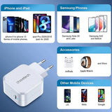Kroviklis CHOETECH GaN 45W USB-C PD QC PPS Charger