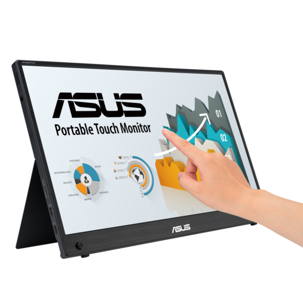 Asus ZenScreen Touch MB16AMTR portable monitor — 16 inch (15.6 inch viewable), FHD (1920 x 1080), IPS, 10-point touch, Built-in Battery, Hybrid Signal Solution, Mi...