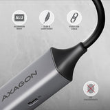 AXAGON ADE-TXPD USB-C Gigabit Ethernet Adapter with PD 100W