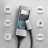 AXAGON ADE-TXPD USB-C Gigabit Ethernet Adapter with PD 100W