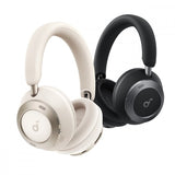 Anker Soundcore Space One Pro Foldable Wireless Bluetooth Over-ear Headphones with Microphone - Cream White