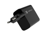 NATEC Ribera GaN 45W USB-A + USB-C Power Delivery Charger - Black