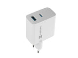 NATEC Ribera GaN 45W USB-A + USB-C Power Delivery Wall Charger - White