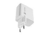 NATEC Ribera GaN 45W USB-A + USB-C Power Delivery Wall Charger - White