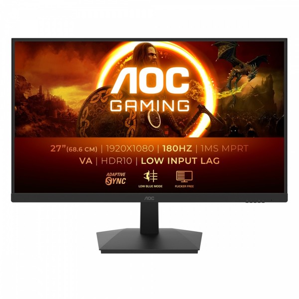 AOC C27G4ZXU 280Hz curved LED GAMING monitor with speakers and VA technology - 27 inches - FULL HD (1920x1080, 16:9, 82ppi) - Response time: 0.3ms (MP...
