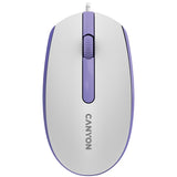 CANYON M-10 Wired Mouse - White Lavender