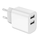 Gembird TA-UC-2A12-01 Universal AC Wall Charger for Smartphones, Smartwatches, and Tablets - White