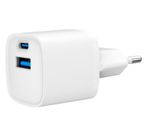 Gembird TA-UC-PDQC20-W-01 USB A+C Fast Charger