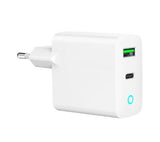 USB-A/USB-C 20W PD QC3.0 Fast Charger - White