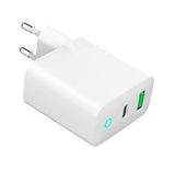 USB-A/USB-C 20W PD QC3.0 Fast Charger - White