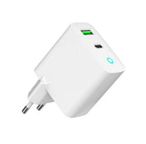 USB-A/USB-C 20W PD QC3.0 Fast Charger - White