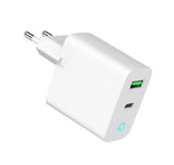 USB-A/USB-C 20W PD QC3.0 Fast Charger - White