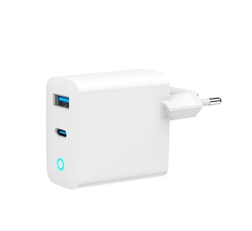 Gembird TA-UC-PDQC65L-W-01 Universal AC Fast Charger for Mobile Devices - White