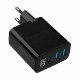 Gembird TA-UC-PDQC30LCD-BK-02 Universal AC Fast Charging Mobile Device Charger - Black