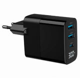 Gembird TA-UC-PDQC30LCD-BK-02 Universal AC Fast Charging Mobile Device Charger - Black