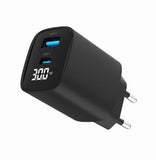 Gembird 30W Dual-Port USB Fast Charger with LCD Display - TA-UC-PDQC30LCD-BK-01