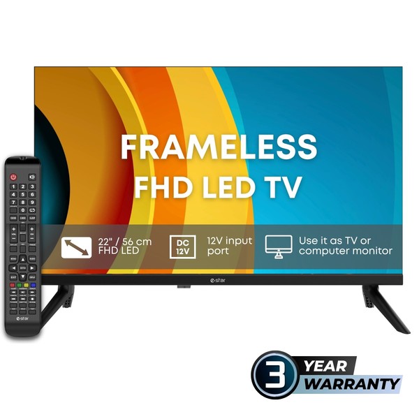eSTAR 22" LED TV (LEDTV22R2T2) - Black