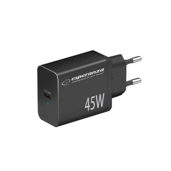 Esperanza EZC108K 45W USB-C Mains Charger - Black