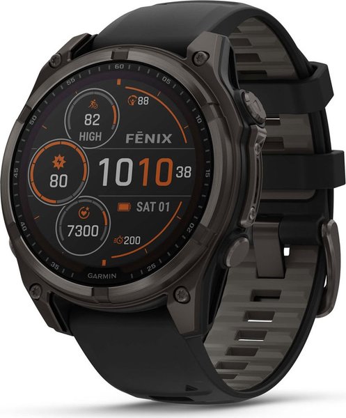 Garmin fenix 8 47mm Solar Sapphire Carbon Gray DLC Titanium Smartwatch