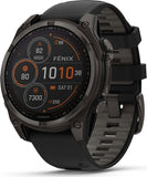 Garmin fenix 8 47mm AMOLED Sapphire Titanium Smartwatch with Orange/Graphite Silicone Strap
