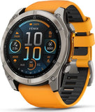 Garmin fenix 8 51mm AMOLED Sapphire Carbon Gray DLC Smartwatch with Black/Pebble Gray Silicone Strap