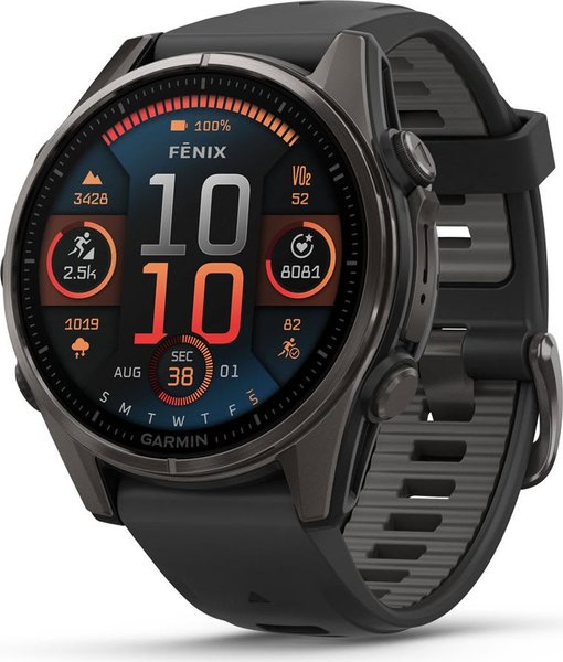 Garmin fenix 8 43mm AMOLED Sapphire Carbon Gray DLC Titanium Smartwatch