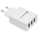 PHONE 3X USB 3.4A White Wall Charger